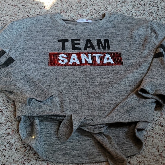 Girl's Team Santa LS shirt - Picture 2 of 3
